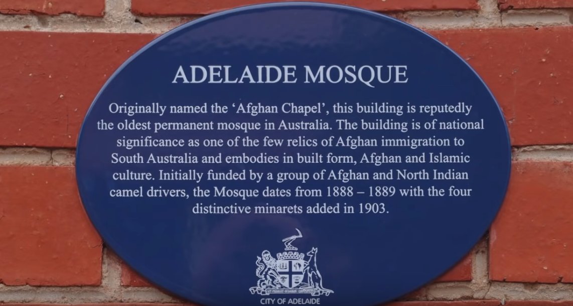 However, the first permanent mosque was built in Adelaide 1888-89. It used to be first called the "Afghan Chappel". The Afghan community contributed about £3,000