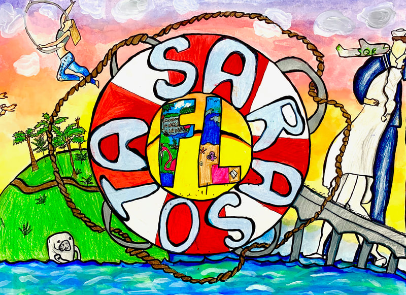 VisitSarasota's tweet photo. Greetings from Sarasota! 🤗
Some Sarasota Middle School art class students took a crack at designing marketing posters for visitors 🎨 
Can you spot some familiar attractions? #MySarasota 🌴⛱️ https://t.co/DRoOAFXo3x
