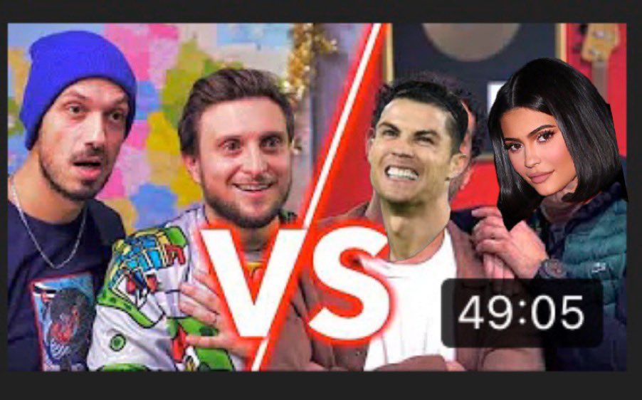 Razmoket250's tweet photo. Après la vidéo avec Will Smith à tout les coups Mcfly et Carlito ils nous ont préparé un concours d’anecdotes avec Cr7 et Kylie Jenner https://t.co/z10SuGLGWi