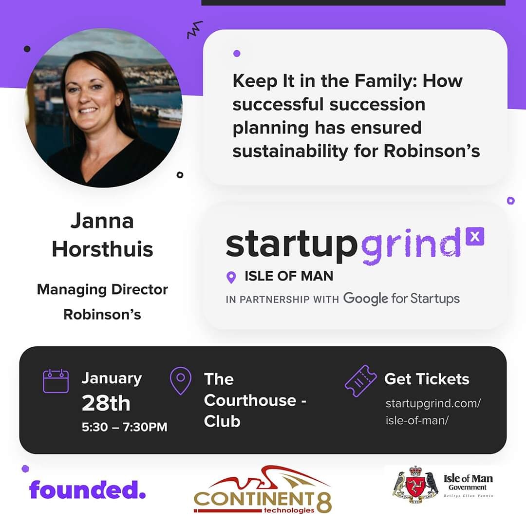 StartupgrindIOM's tweet photo. Our everyday food heroes @RobinsonsIOM will be joining us on 28 Jan w/family high on the agenda + how the wholesale supplier has built a 130 year-old business on 5 generations of family values. Register now via https://t.co/Y9JfdqyiDc @Continent8 @iomdefa #inspireyourgrind https://t.co/gkz8PK9ULC