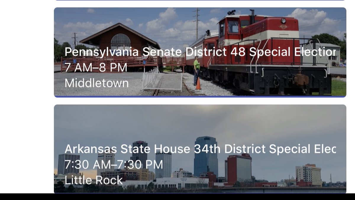 DarkMoneyDT's tweet photo. #SundayMotivation 

Special elections 1/14
#AR Little Rock House 34th 7:30-7:30
#CT Colchester House 48th +
#CT Fairfield House 132nd 6-8
#KY Shephardsville 38th Senate 6-6
#PA Middletown 48th Senate 7-8
#MN Big Lake 30A 7-8

Early Voting Prez Primary 
1/17 #MN
1/18 #VA #VT https://t.co/LWv0hAtFqc