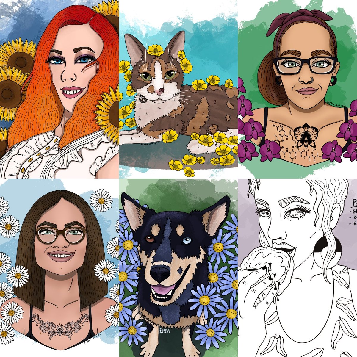 ZappixArt's tweet photo. All our work for the bushfires relief commissions. Raised $220 in total! https://t.co/Vovthvkb2m