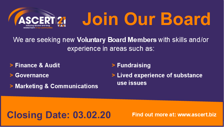 ASCERTNI's tweet photo. Could you give some of your time as a volunteer to help ensure we keep reducing alcohol and drug related harm in our communities for the next 21 years? Application packs available at: https://t.co/BfDVr0bFmN #ASCERT21Years https://t.co/LJFjuLNSin