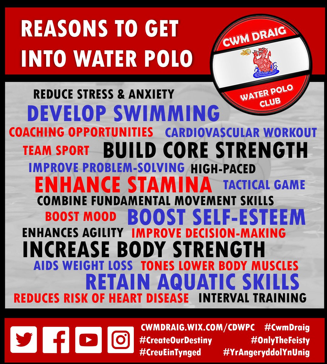 CwmDraig's tweet photo. Do you want to play a dynamic, vigorous and exhilarating sport with a multitude of benefits? Look no further than water polo!🤽‍♂️🤽‍♀️💪
#CwmDraig #OnlyTheFeisty #CreateOurDestiny 
@WalesWaterPolo @SwimWales @SportRCT @WelshwaterPolo https://t.co/JVlMFyLNDB