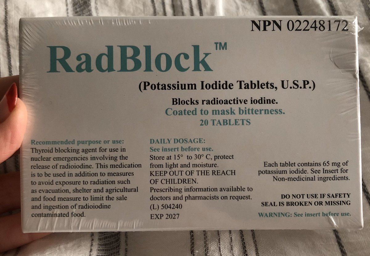 caitiegreen's tweet photo. Seems like the right time to remind anyone living/working within 50km of the Pickering nuclear station that you are eligible to receive free KI pills by applying here: https://t.co/Hgp3UZ4Elk 

(I ordered mine after watching Chernobyl because I’m *that* person) https://t.co/huBFk2Y759