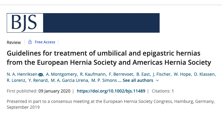 HerniaResearch's tweet photo. So important everyone! The @eurohernias and @AmericasHernia joined to publish the newest guidelines for treatment of primary ventral hernias! Read'n'weep #herniasurgery https://t.co/2HtnUadnVd