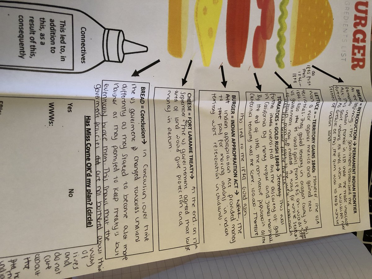 LMC2407's tweet photo. Year tens wrote narrative accounts for the first time and have done amazing. Some got full marks! They used the burger plan which I magpied and they found it so useful. Happy teacher ❤️ #edutwitter #proudteacher #sundaymarking https://t.co/d1myrh4cwt
