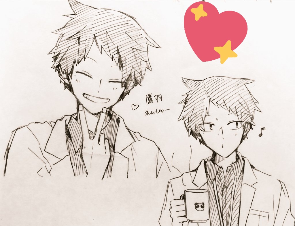 描く位置下手くそすぎて無駄な余白が多くなってしまった 