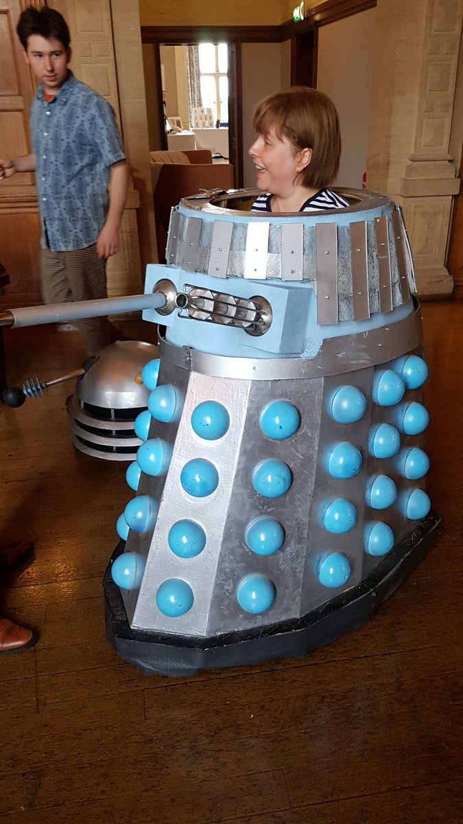 RealFloppyLion's tweet photo. Flashback to @fantomfilms #Utopia2019 in May last year- where a few of us were very lucky to be able to operate the "Mission to the Unknown" Dalek, courtesy of the very kind @JamestheAlien! Here's @bluebox99 realising a childhood ambition! 😀 https://t.co/ZfAVYw7wfy