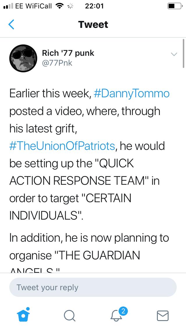 Here is dannys new attack team in action plz have read then u see real danny and tommy <a href="/dionne4210/">SECRET SOURCES - Truth wins.</a> <a href="/markcollet/">mark collet</a> @PatrioticTalk @STEVEGLASGOW3 @MooresZara <a href="/StephenJohnWi12/">SteveCrow</a> 
Rather strange <a href="/ericheaps/">DISCLAIMER (If easy offended feck off )</a> then gets a 7 day ban confronting these wombles . pic.x.com/PDgxQy0YQw