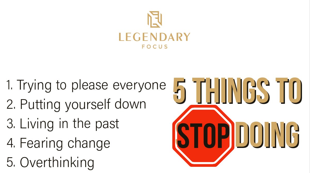LegendsOfFocus's tweet photo. 5 Things To Stop Doing if you want to be happy. #LegendaryFocus #SundayMotivation https://t.co/1lq1LUJHiL