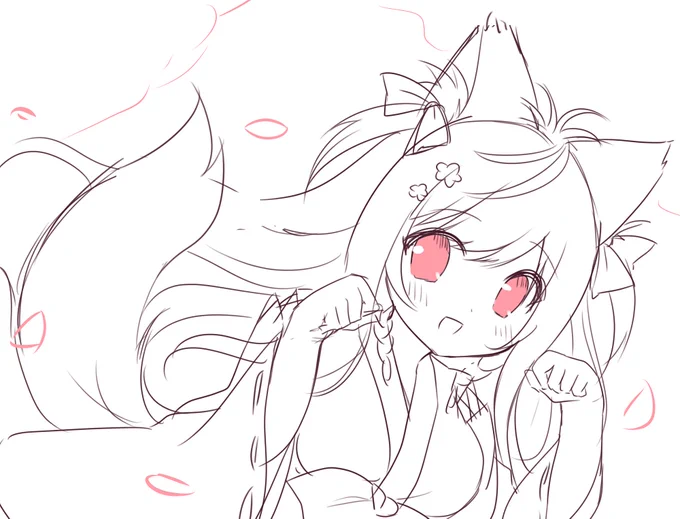#皆さんラフと完成絵を見せてください 