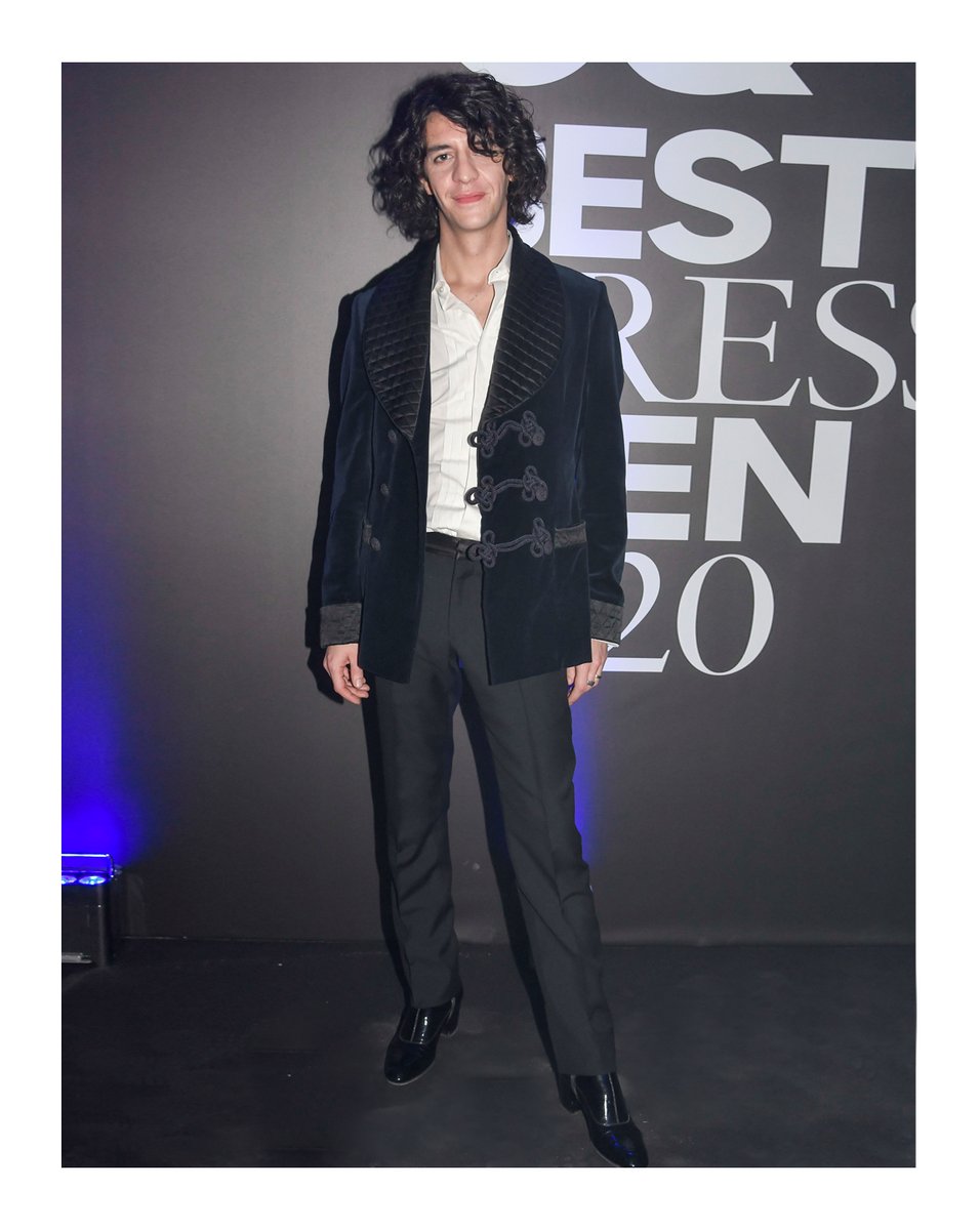 gucci's tweet photo. Francesco Motta @mottasonoio, winner of GQ Best Dressed Men Award, attended last night’s #GQBDM20 party in a #GucciPreFall19 stretch velvet jacket, evening pants, tailored shirt and leather booties. #AlessandroMichele @GQitalia #GucciTailoring https://t.co/GeIEIsn7RP