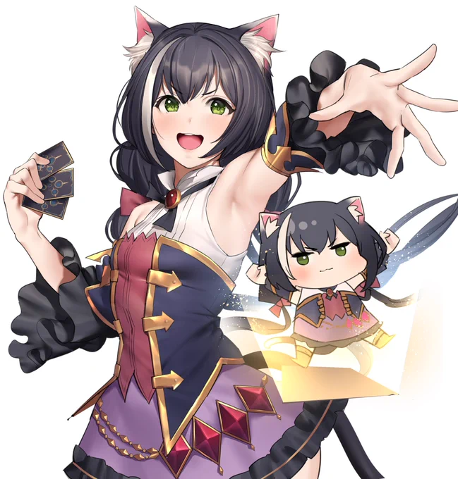 切り札を引いて勝利を確信するキャル 