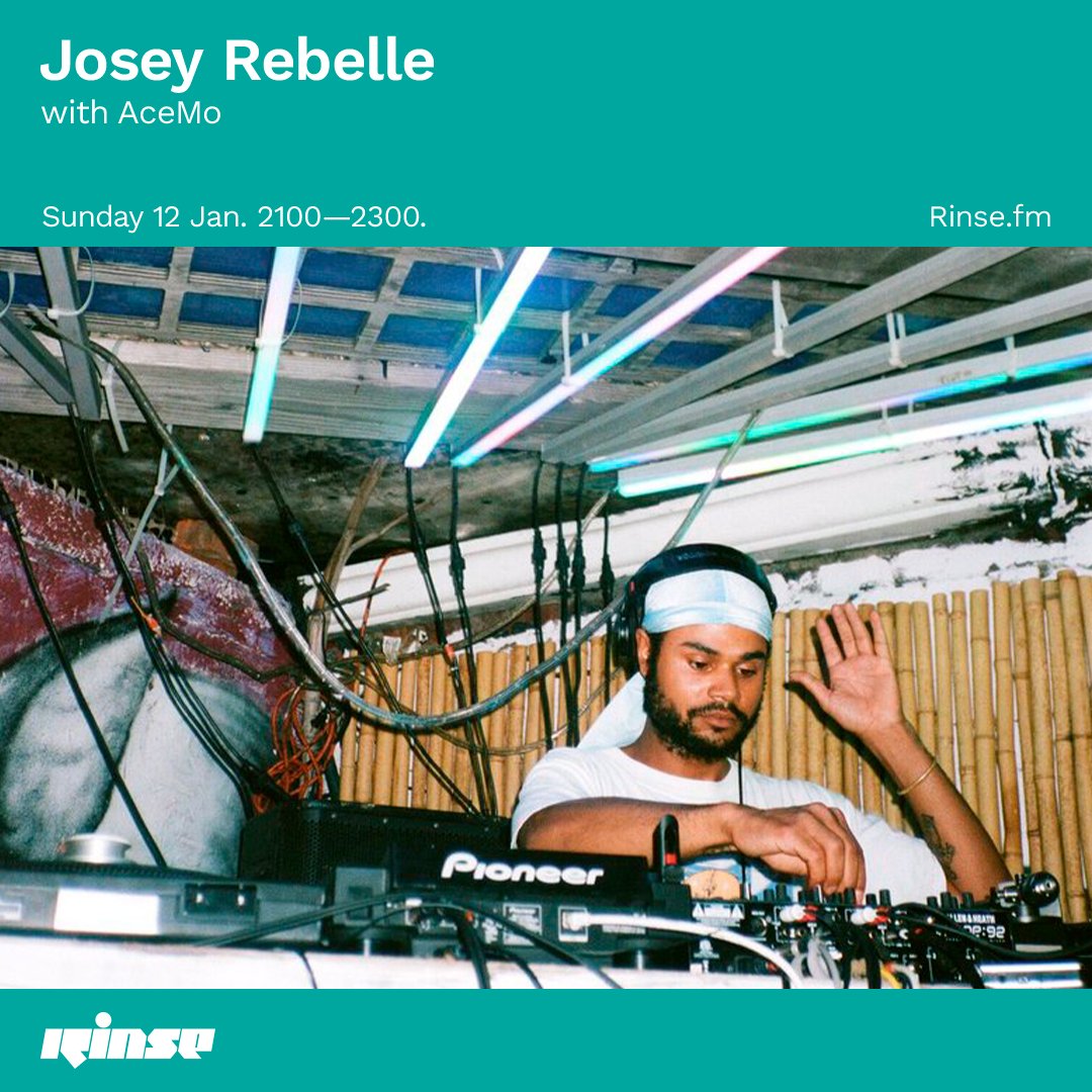 RinseFM's tweet photo. Up next at 9PM it's @JoseyRebelle with #AceMo
Lock in at https://t.co/Q0ed1ktSEG & 106.8FM
#RinseFM https://t.co/vVyMKs35Ar