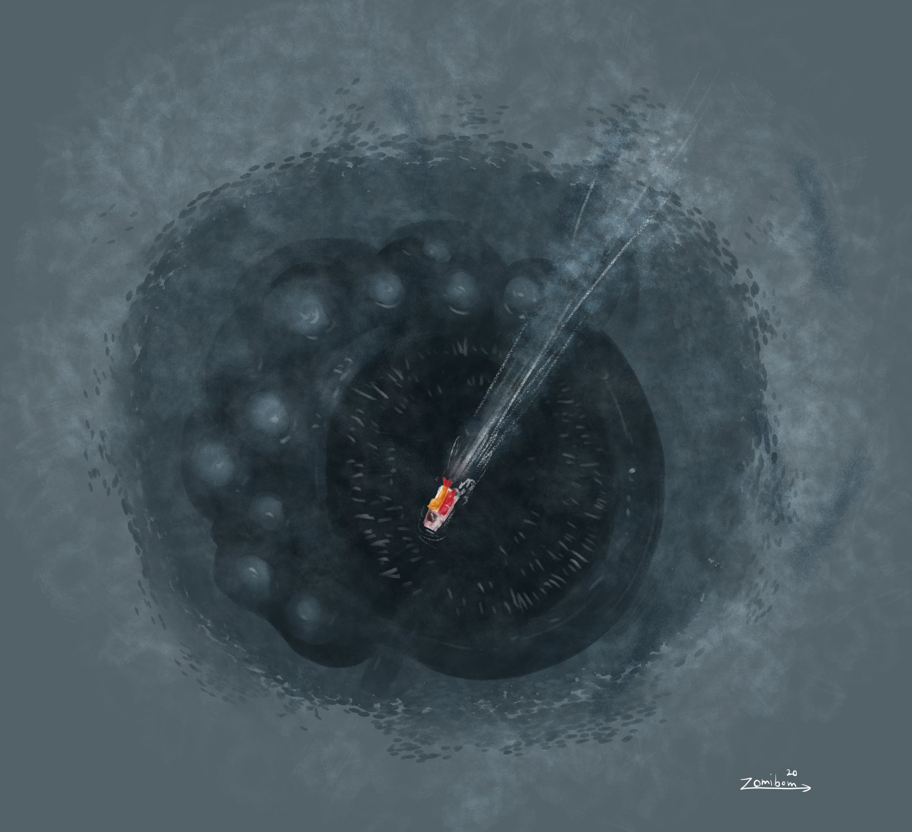 Zomibom Commissions Closed Ø¹Ù„Ù‰ ØªÙˆÙŠØªØ± Horror Warning If You Have Thalassophobia Please Scoll Away A Quick Render Of A Deep Sea Horror Concept I Made For My Friend Super Proud Of How