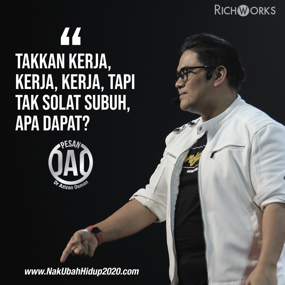 AzizanOfficial's tweet photo. Kerana Nabi Muhammad s.a.w bersabda, dunia ini lebih hina daripada bangkai kambing yang cacat… (HR Muslim)
https://t.co/ALPhko78MH
#AzizanOsman
#PesanDAO
#Resultmatters
#NUH2020
#TeamRichWorks
#NakUbahHidup2020
#BolehKeNakUbahHidup
#ForThingsToChangeIMustChangeFirst https://t.co/ohKWCOfZDn