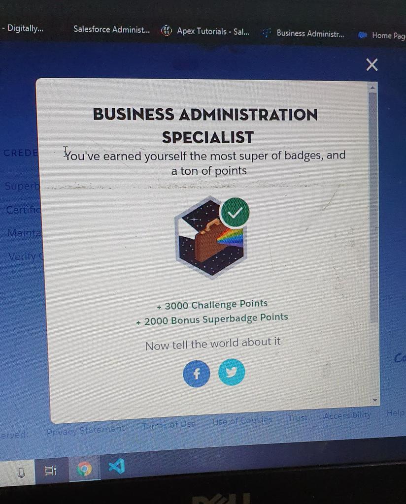 S_SabihaNasreen's tweet photo. Done with BAS for #TrailheadQuests #BeSuperQuest #SeizeTheTrail on @trailhead @TopTrailblazers @salesforce https://t.co/RUTZAwZ5Mv
