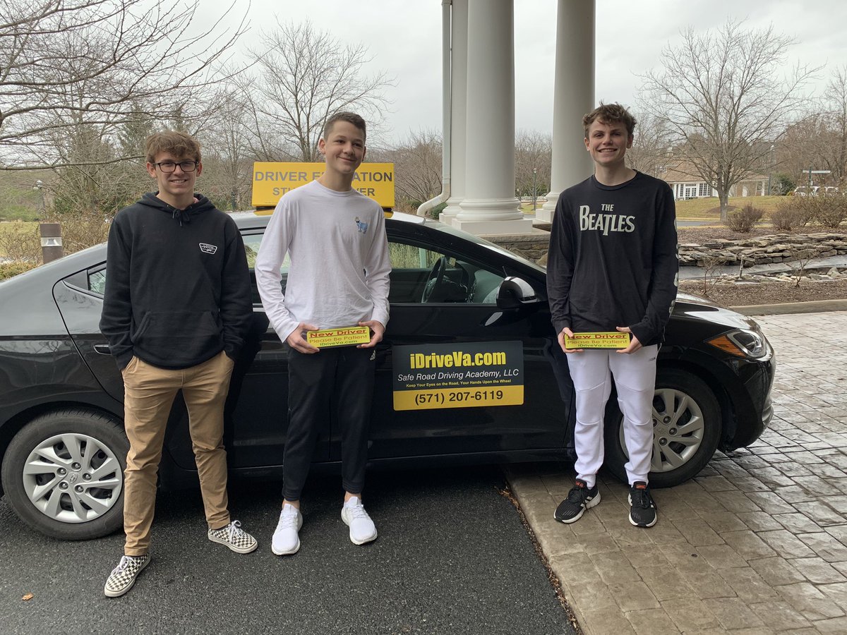 New Va drivers prepared for licensing. Congrats boys on your commitment to safe driving.