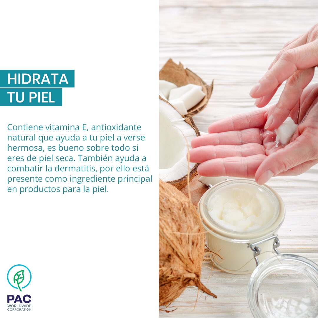 pacwwcorp's tweet photo. ¿Conoces los beneficios del aceite de coco🥥?
#PACWorldwideTips #PACWorldwideCorporation https://t.co/JsoRKVC4XE
