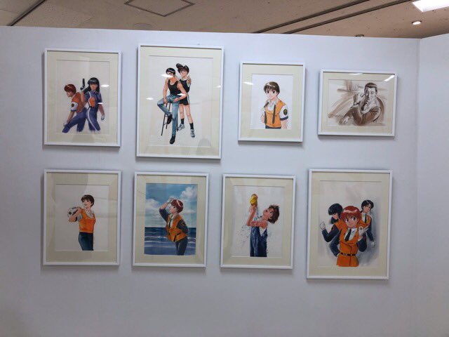 AngelTouchPlus's tweet photo. #ラフ絵名古屋展 の展示です。 #パトレイバー 展にあれば良かったカラー原画も展示中。グッズもあります。 #名古屋栄三越 で、明日13日までです。\(//∇//)\ https://t.co/AQNVMLJSMk