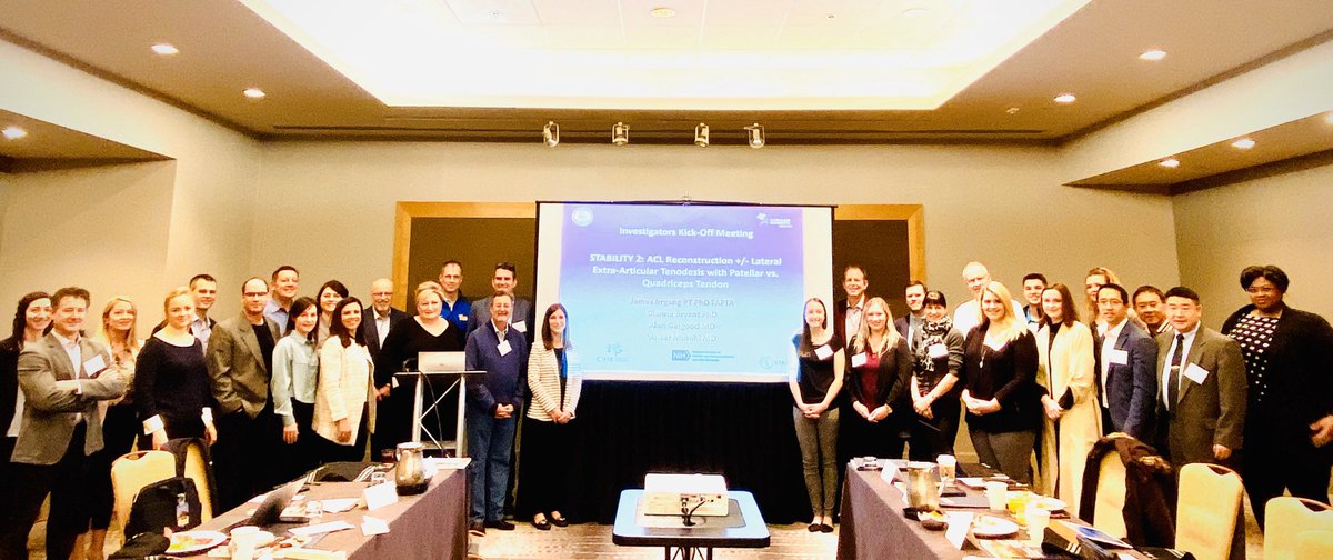 VolkerMusahl's tweet photo. USA NIH / Canada CIH research funded 4.1 million US $ International Multi centre Investigators Kick off meeting. Pittsburgh PA 1/11/20. TY for support #STABILITYII #H2P #HereWeGo #LiveChangingMedicine #ACLRNeverSame https://t.co/ijHIDBjTro