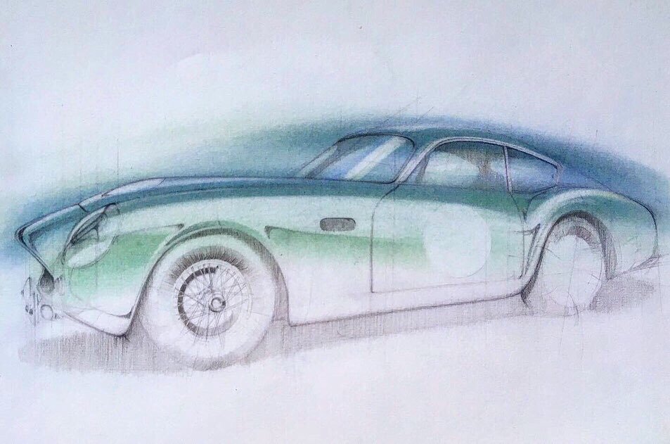  @revseventandart: Adam is an amazing traditional artist. He mostly does his classic car drawings where he adds a little bit of paint to suggest volume and details but mostly does a technical breakdown of the car, don't really know how to explain it. He's great!