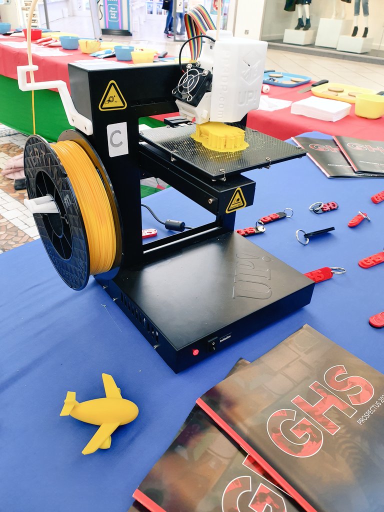 GHSTechDept's tweet photo. We are @abbeycentre today for the @GlengormleyHS Road Show promoting the fantastic work we do and our 3D printer laser cutter. Don't forget to come along to our Open Night Wednesday 15th January 7PM - 9pm
#JoinGHS #aspiretosucceed #theglengormleyway https://t.co/wUu0YEyatW
