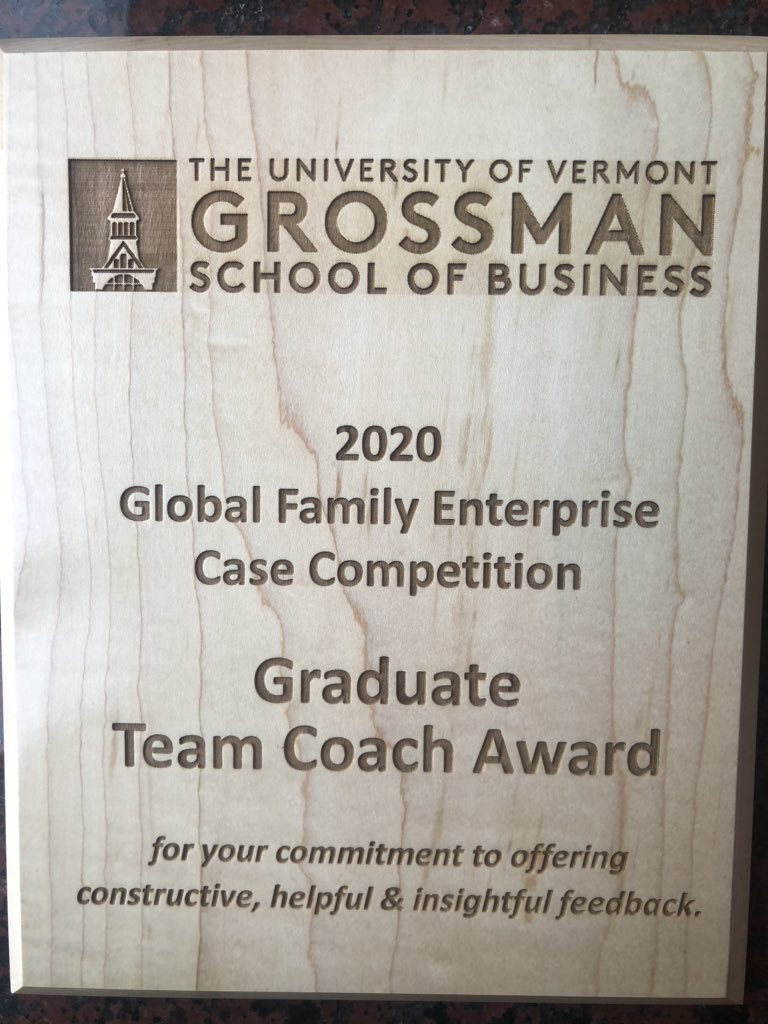 npbang's tweet photo. Snippets from the Family Enterprise Case Competition #FECC2020 @UVMFECC @uvmvermont 
With Pramodita Sharma &amp; Dean Sharma, with the team that won hearts (@UVMBizSchool Graduate team) &amp; we picked up the Best Coach award.
#casecompetition #familybusiness #fambizbuzz #tscfe #ISBMFAB https://t.co/zRa1A93kMH