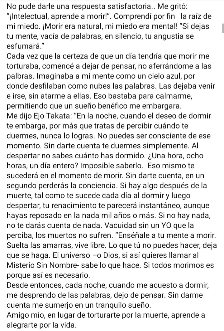 TENGO UN MIEDO A MORIR QUE NO ME DEJA TRANQUILO. ¿QUÉ PUEDO HACER?