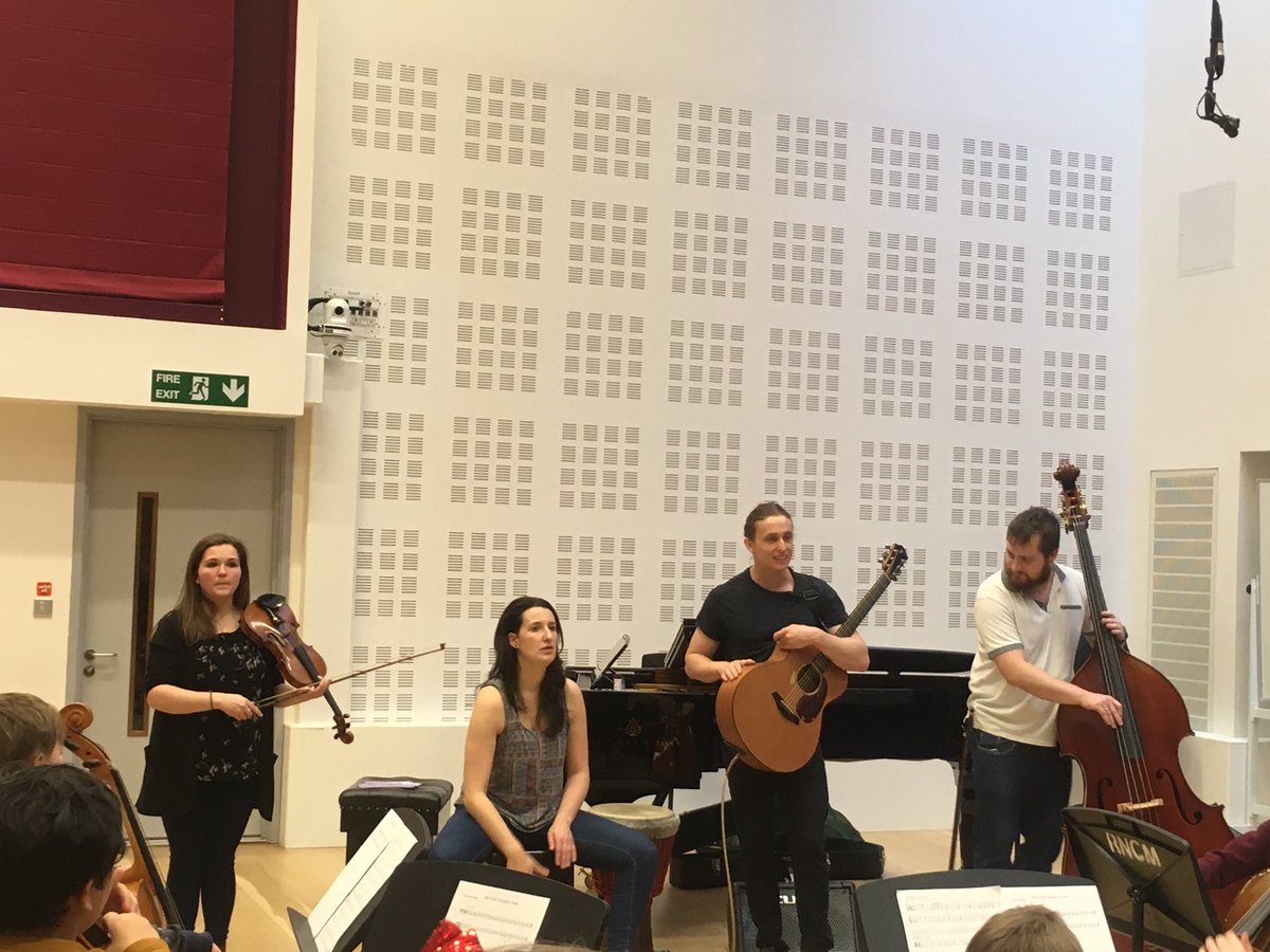 bethhabjam's tweet photo. It’s rocking in Studio 7 with @kabantumusic and the #YoungStrings of @RNCMvoice ! Preparing for our joint concert on the upper concourse at 4.30pm. See you there! https://t.co/mWEgKe2gmX