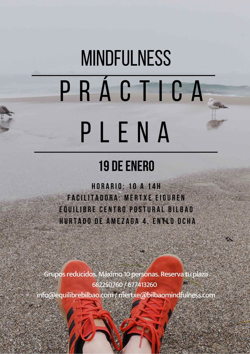 FMertxe's tweet photo. Es el momento de reservar un espacio en vuestra agenda y dedicarlo a cultivar la calma mental. El próximo domingo 19 de enero disfrutaremos de una mañana de práctica plena de Mindfulness, Instructora Acreditada en Mindfulness Mertxe Eiguren #meditacion #mindfulness #salud #yoga https://t.co/mopGw6zshD