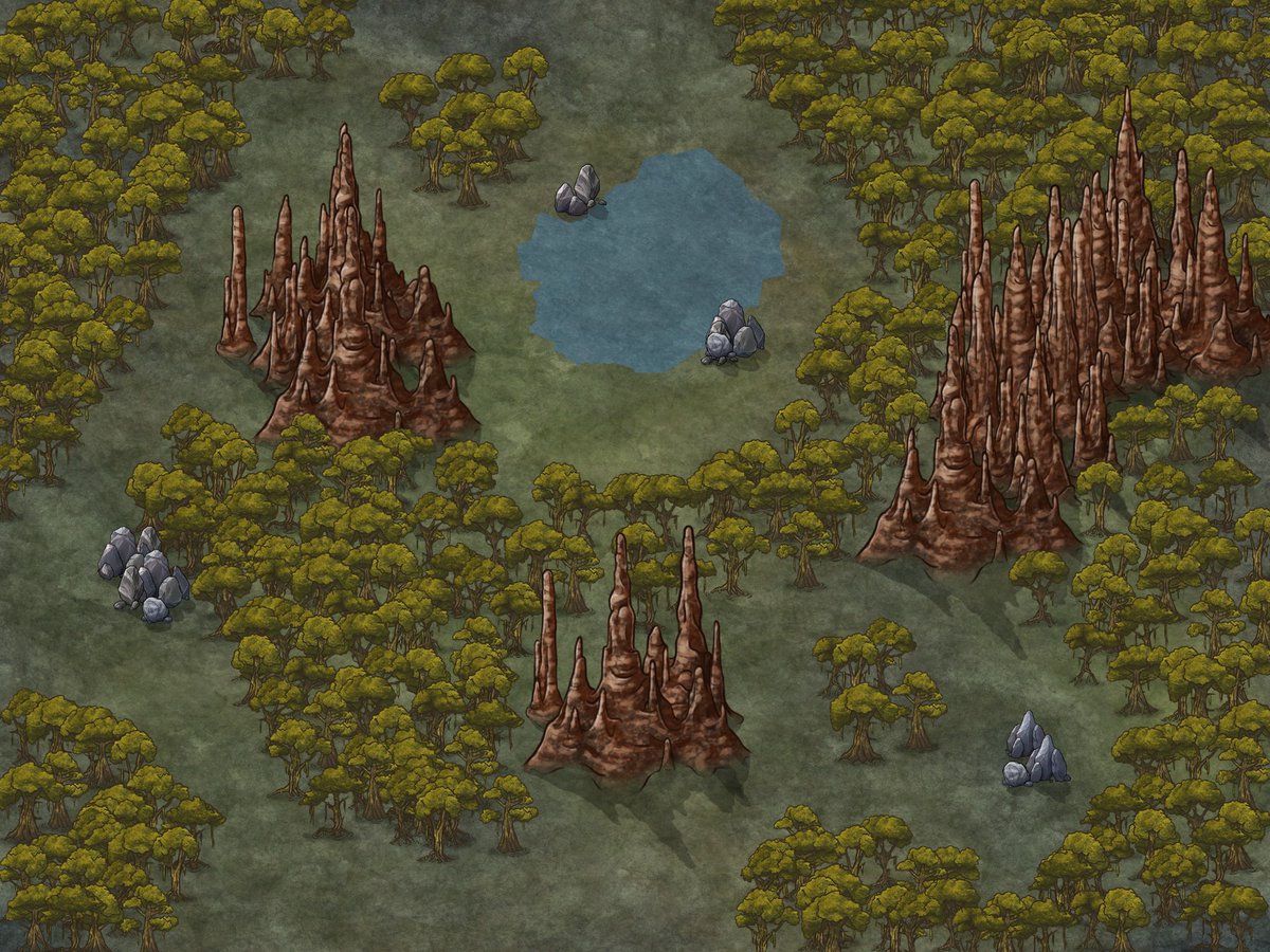 Avalon_20's tweet image. Estos son los mapas que usé en mi sesión de #drows de ayer, por si los queréis usar en alguna aventura. Un paso en una caverna, un bosque subterráneo y una caverna llena de lava con unas ruinas #RolGratis
