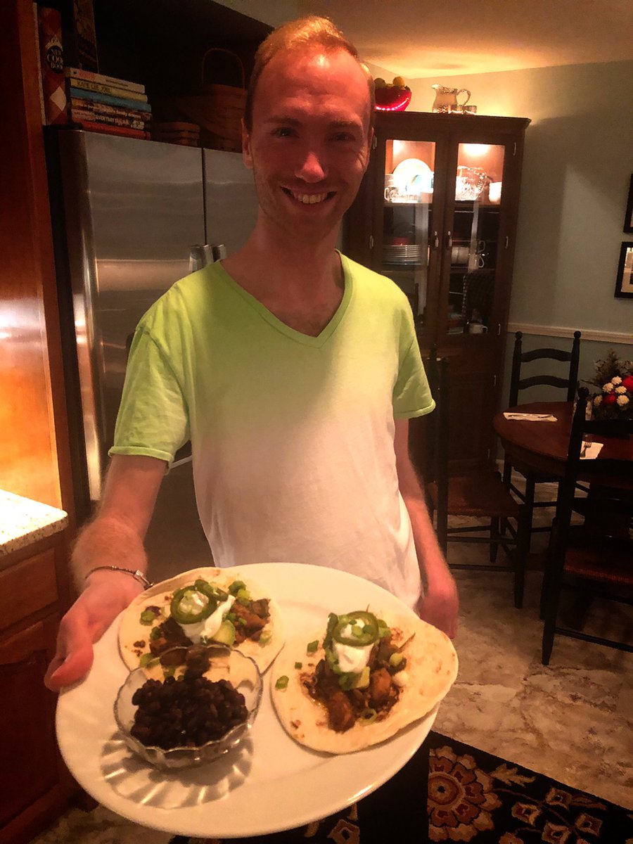 miniCoopDeVille's tweet photo. Smokey Grilled Chicken Fajitas were a favorite of @tanfrance and @jvn that @antoni would make after a long day of filming. And of course, Jonny’s Queso Blanco Dip from #AntoniInTheKitchen is another JVN fave that rounds out tonight’s menu! #CoopiAndAntoni https://t.co/7AtiVCvP0F