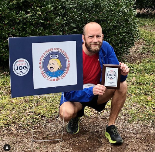 5PointsBottle's tweet photo. Five Points Bottle Shop top hand Mark Burnett kicked some butt at the @AthensJaycees January Jog 10K. Winner in his age group and 2nd overall🥇CONGRATULATIONS 🥂🍻#proudsponsor https://t.co/D3UgSydNtT