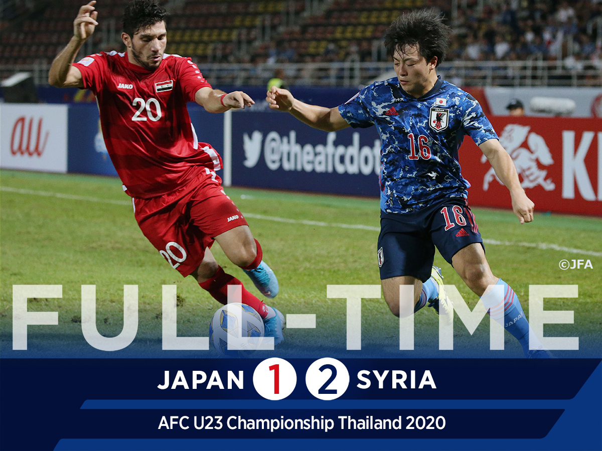 サッカー日本代表 試合終了 Afc U23選手権タイ U23日本代表 1 2 U 23シリア代表 1 12 日 22 15ko Thammasat Stadium テレビ朝日系列 Nhk Bs1で生中継 T Co M2sjpacsqv Daihyo U23日本代表 Afcu23 T Co