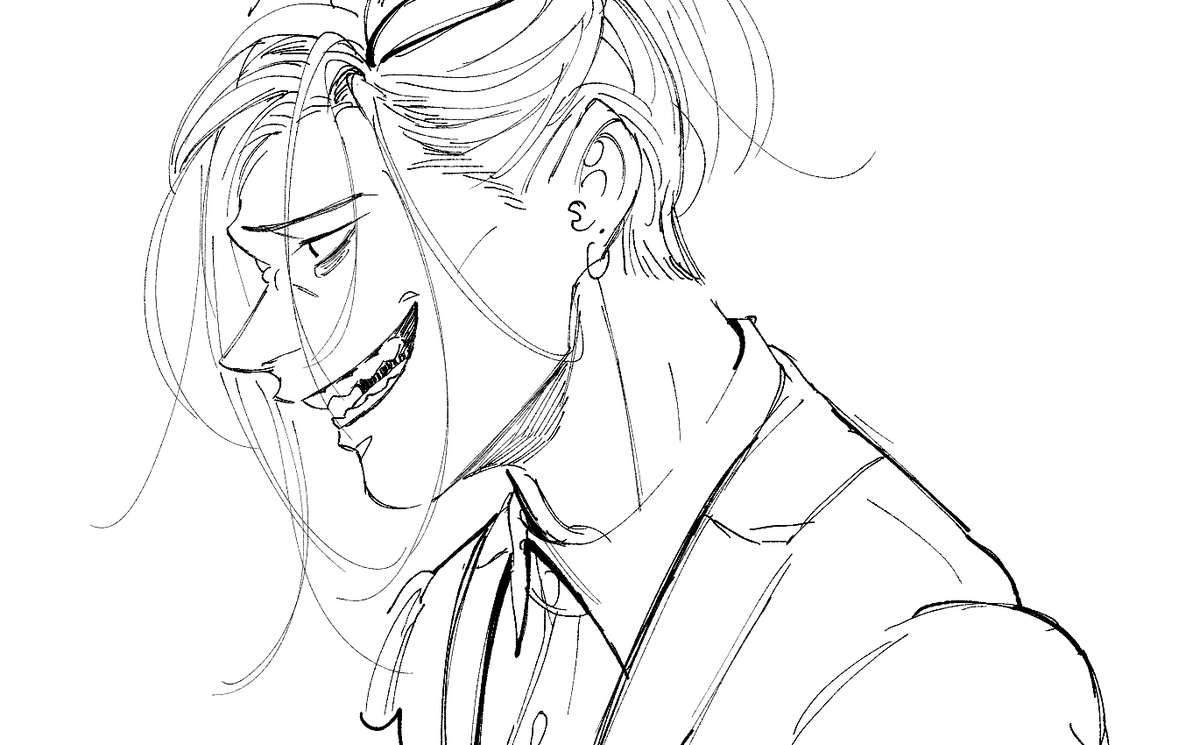 てきとうに描いたら好きな感じの顔になった男 