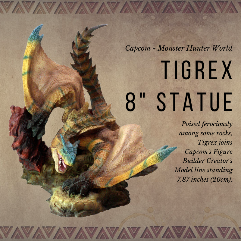 GalacticToyz's tweet photo. #Capcom has created this amazingly detailed statue of the #Tigrex flying wyvern, and it is now in stock!
This statue will look fantastic in any collection. So be sure to grab yours today: https://t.co/pdSdr1v2XW
#MonsterHunter #MonsterHunterWorld #Wyvern #CapcomMonsterHunter https://t.co/3WgsVk3Hqd
