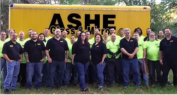 AsheGlass's tweet photo. Your Ashe Glass Team!!! Impeccable customer service, amazing pricing an incredible lead times. 
#glass #CustomerService #custom https://t.co/Et5udLE6td