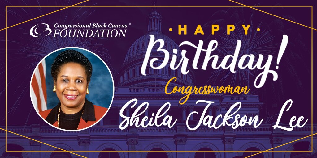 CBCFInc's tweet photo. We wish #CBCFALC19 Sojourner Truth Woman of the Year awardee and former CBCF Board Chair, Congresswoman @JacksonLeeTX18 a very Happy Birthday!! https://t.co/HXRMV799sG