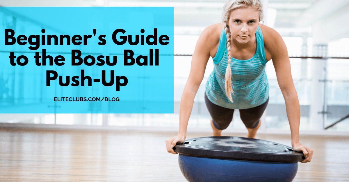 EliteSportsClub's tweet image. Push-ups are a great way to work your arms, pecs, and shoulders. Here is a variation using a bosu ball! buff.ly/2So16bz #bosuballpushup #bosuball #exercisetutorial #exercises #milwaukeefitness #milwaukee #elitesportsclubs #whereyoubelong