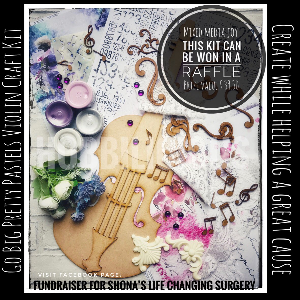 iamHobbilicious's tweet photo. We love #mixedmedia but also try to help in our small crafty way where we can &amp; if you 💓 #crafting maybe you’d like to help 🙏 £1 can help &amp; change one persons life - Pls visit FB page (see pic) - for Raffle prizes our kit being one #craftuk #creativity #MakeADifference  #craft https://t.co/Oe9eLPj3mz