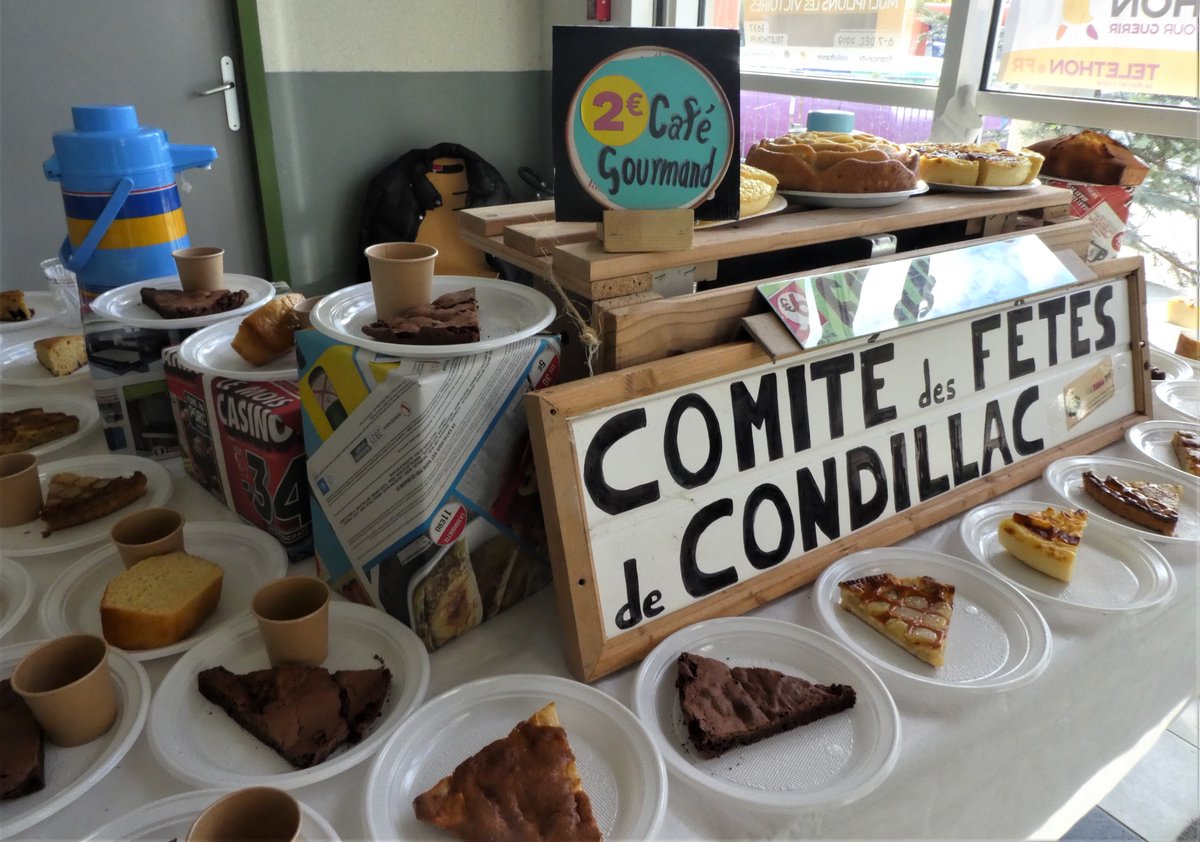 ComiteCondillac's tweet photo. Téléthon 2019 – vente de gateaux

https://t.co/qhtd7U7PMo https://t.co/8Wd4BWXW18