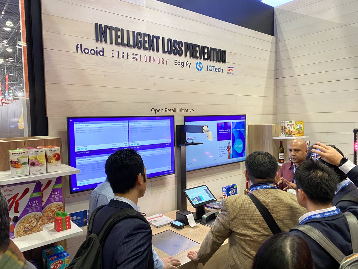 IOTechSystems's tweet photo. Great first day at #NRF2020, lots of visitors to @inteliot booth #4637 and interest in the Open Retail Initiative Intelligent Loss Prevention demo using @IOTechSystems Edge Xpert Open IoT Edge Platform
@EdgeXFoundry @LF_Edge #EdgeComputing #IIoT #InternetOfThings #OpenSource https://t.co/BxvrVaJfD9