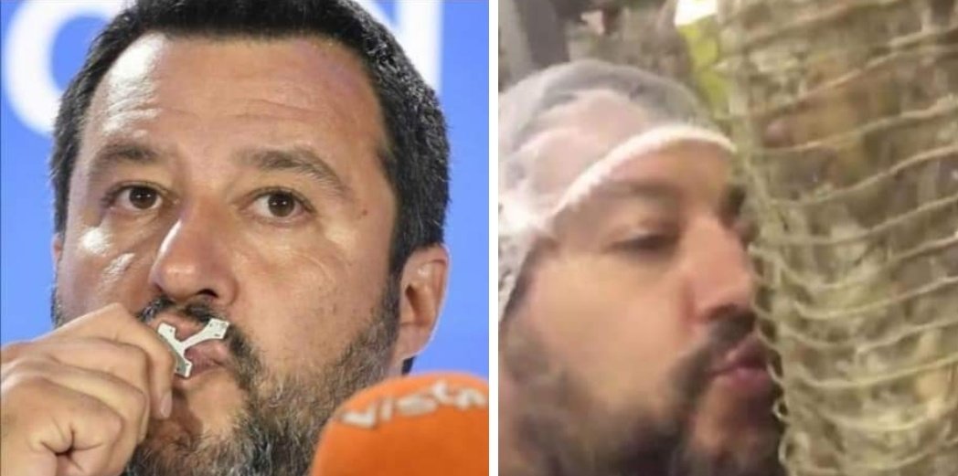 03Sololei's tweet photo. L' avevamo lasciato a baciare crocifissi per rimanere al Governo, lo ritroviamo a baciare prosciutti per vincere le elezioni per la Regione Emilia Romagna. 🤣Mah! https://t.co/CQi8daoLxr
