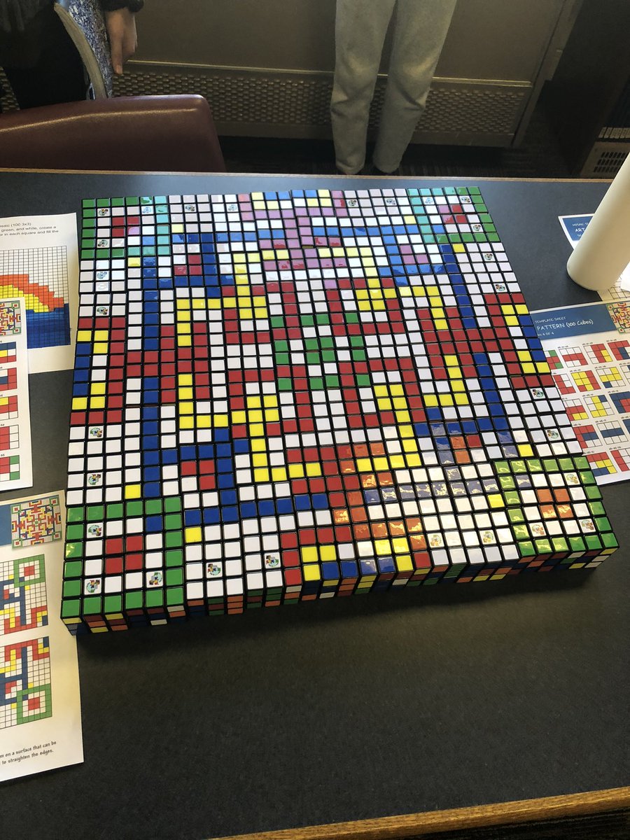 BRRSD_brmslib's tweet photo. One of our most popular makerspace activities this year has been the @Rubiks_Official #DoTheCube mosaic challenges. #BRMS students are mad talented and so fast! They finish in about 10-15 minutes! Here are just a few: https://t.co/6wUFc1fFHu