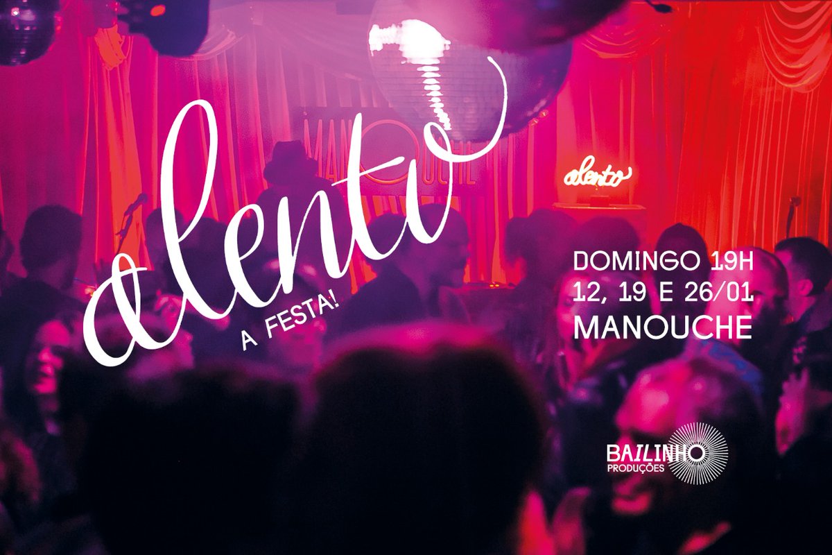 festabailinho's tweet photo. Senhoras e senhores;

Bailinho apresenta: Alento – a festa!

Verão. Domingo. Janeiro.
Manouche. Rio. 19h.

Porque do jeito que tá...
Só nos resta dançar!
Um pouco de alento no mundo!
A vida é curta, a temporada também.

VEM!

Ingressos: https://t.co/PYHCqtfors https://t.co/MfPd6zwfOj