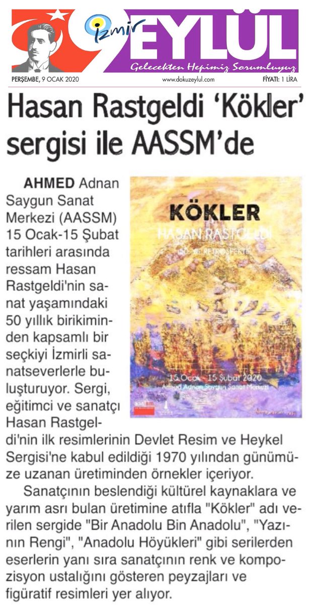AASSM_'s tweet photo. 2️⃣Basında #AASSM. #İzmirBüyükşehirBelediyesi #sergi #konser #müzik #karikatür #haber #basın #gazete #sanat #cartoonsforfuture #SanatİzmireÇokYakışıyor @izmirbld @MenekseCam https://t.co/nWBlUgyAjt