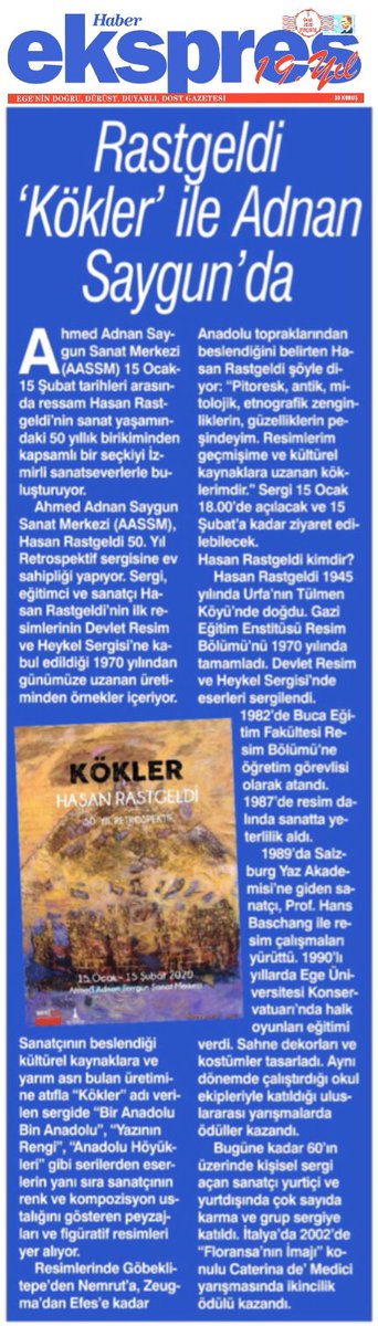 AASSM_'s tweet photo. 3️⃣Basında #AASSM. #İzmirBüyükşehirBelediyesi #sergi #konser #müzik #karikatür #haber #basın #gazete #sanat #cartoonsforfuture #SanatİzmireÇokYakışıyor @izmirbld https://t.co/82erDhzDAS
