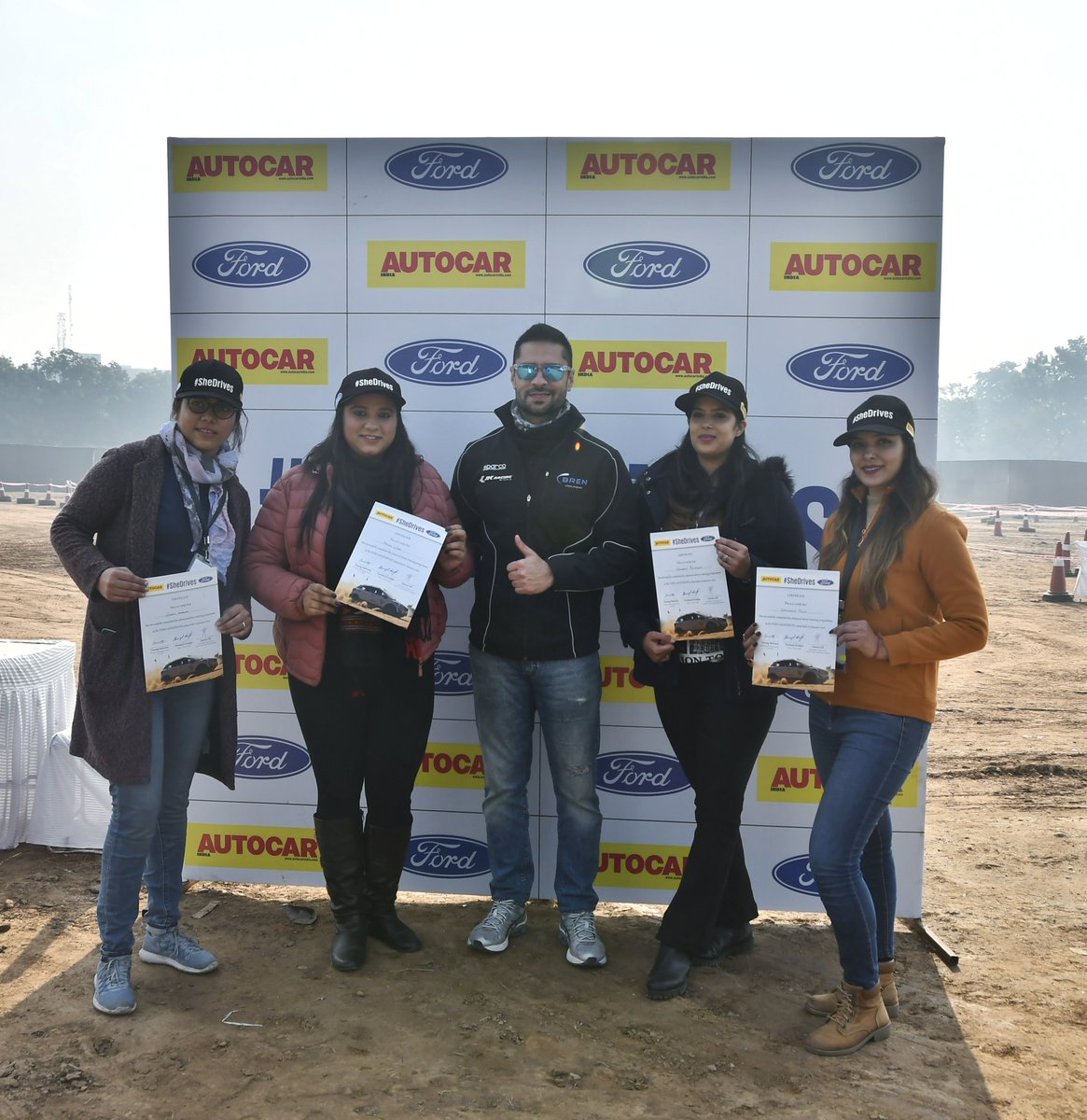 FordIndia's tweet photo. The #SheDrives event in Chandigarh called on ladies to #GoFreestyle and learn some pro driving skills from the best in the business, @Gillracing. Here are a few glimpses from Day 2, to wrap up the thrilling event. https://t.co/7agMY2IoXw
